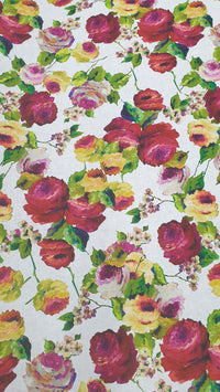 Printed Linen Floral Elegance 1