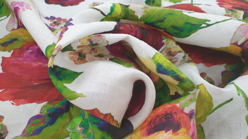 Printed Linen Floral Elegance 2