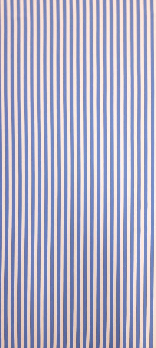 Printed Lycra Blue White Stripe 1