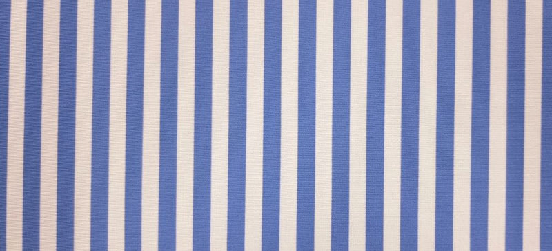 Printed Lycra Blue White Stripe