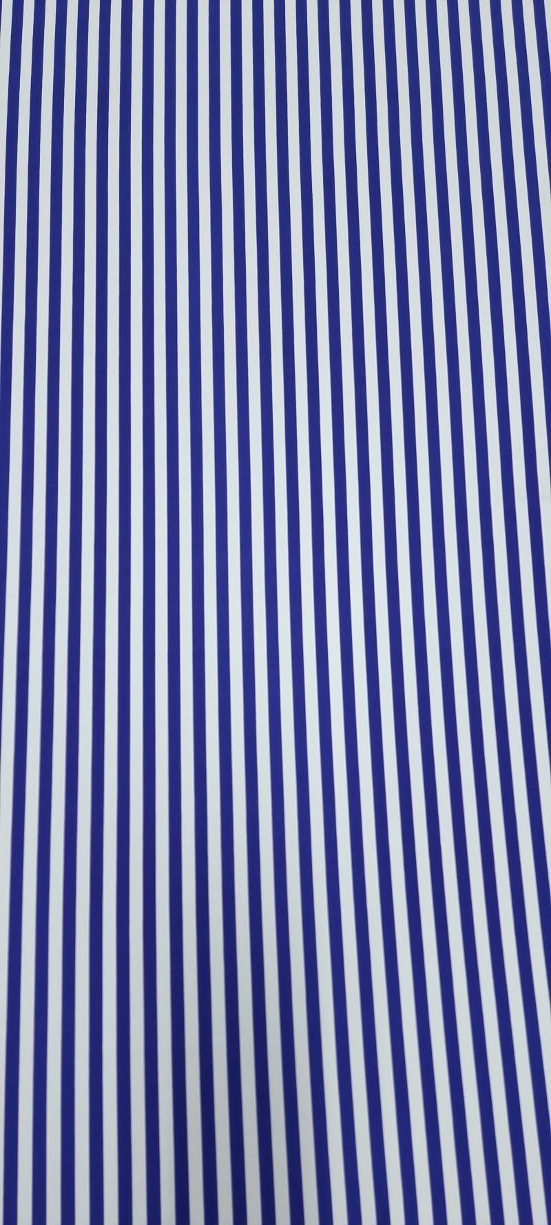 Printed Lycra Blue White Stripes 2