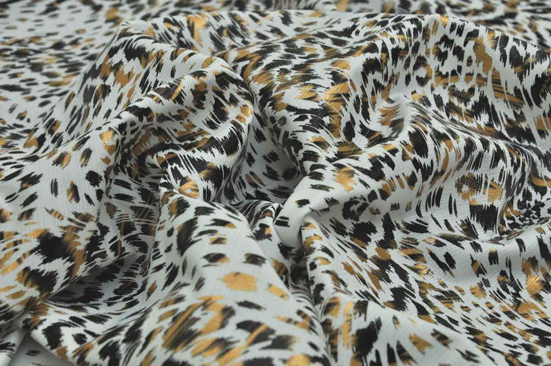 Printed Lycra Bronze Leopard 1