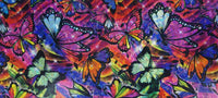 Printed Spandex Butterfly Garden