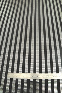 Printed Spandex Metallic Stripes 1