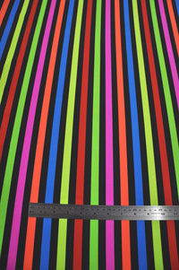 Printed Spandex Multi Stripes 1