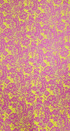 Printed Spandex Neon Floral 1