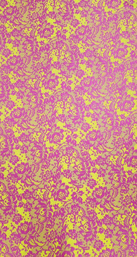 Printed Spandex Neon Floral 1