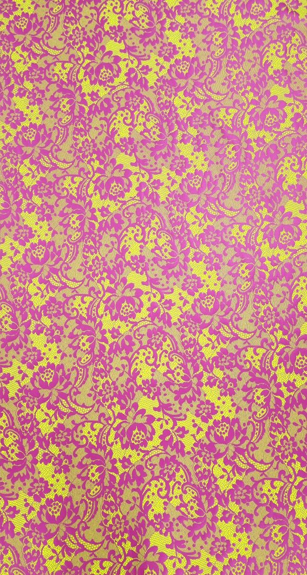 Printed Spandex Neon Floral 1