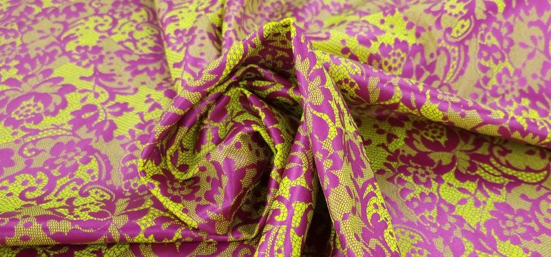 Printed Spandex Neon Floral 2