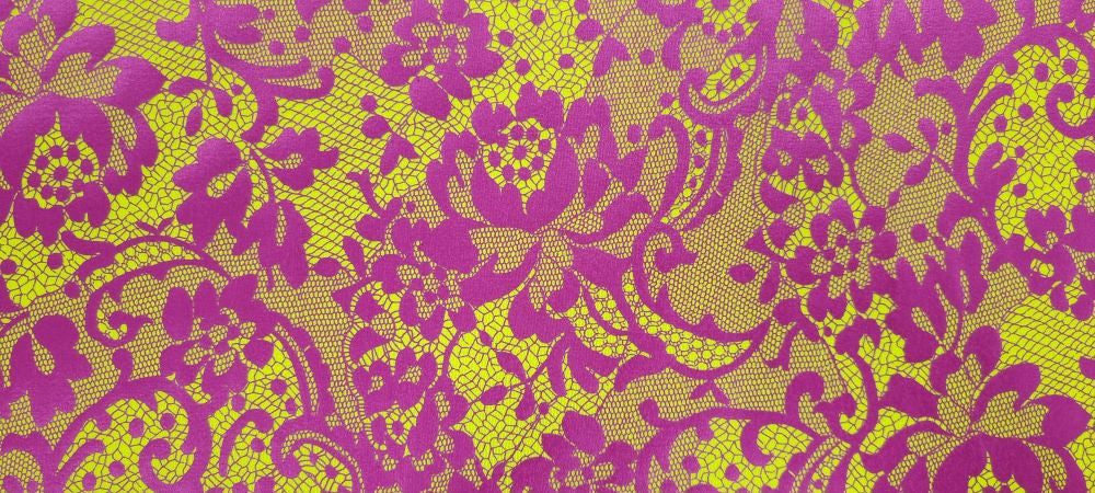 Printed Spandex Neon Floral