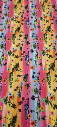 Printed lycra tropical paradise 1