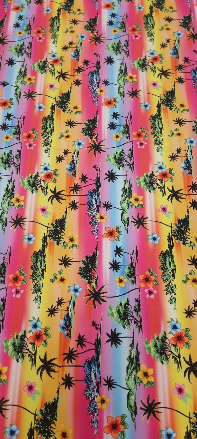 Printed lycra tropical paradise 1