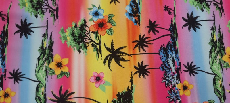 Printed lycra tropical paradise