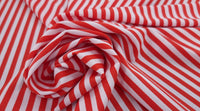 Printed spandex stripes red 3