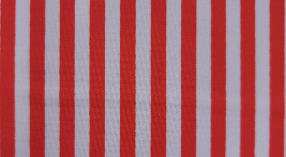 Printed spandex stripes red