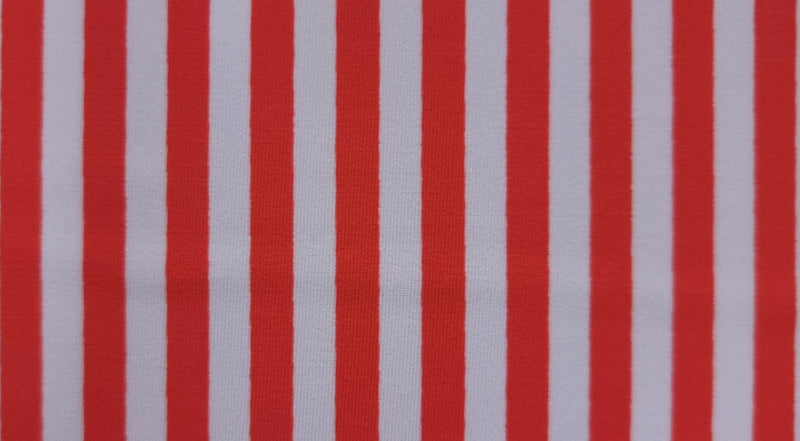 Printed spandex stripes red