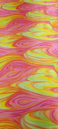 Rainbow Printed satin pink 1