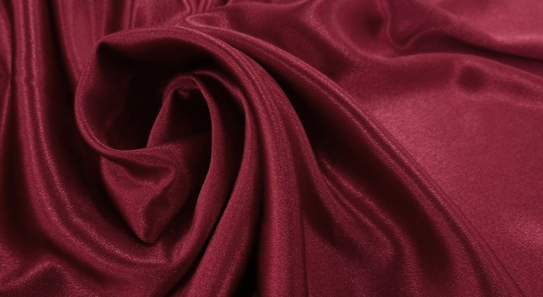 Satin Crepe Dark Red