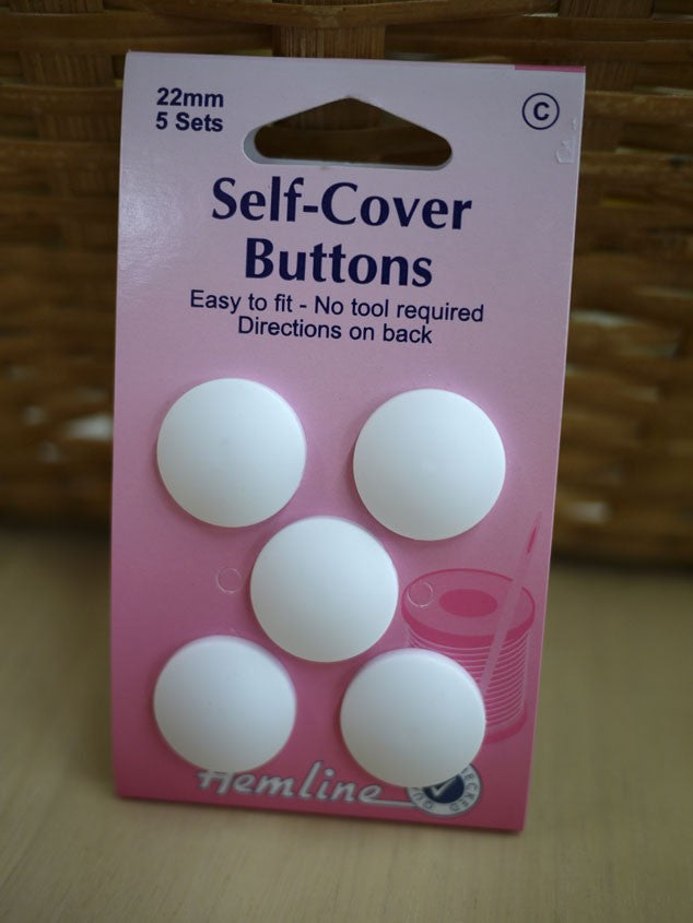 Self cover buttons 22mm