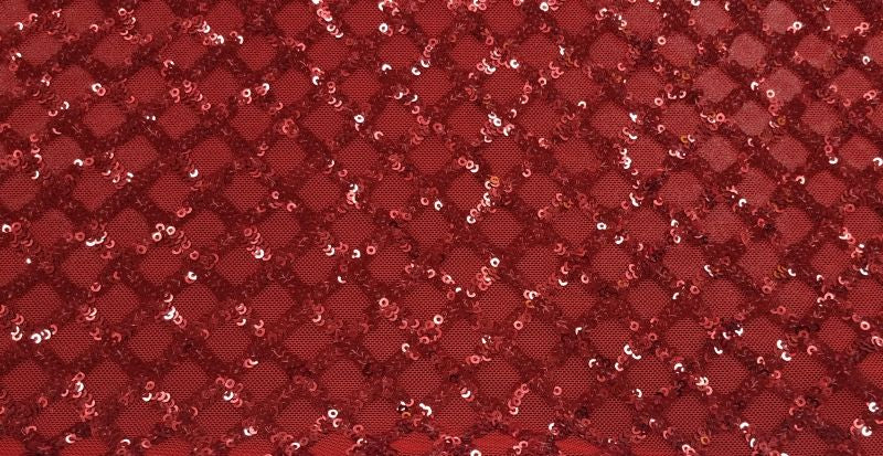 Sequin Diamond Red