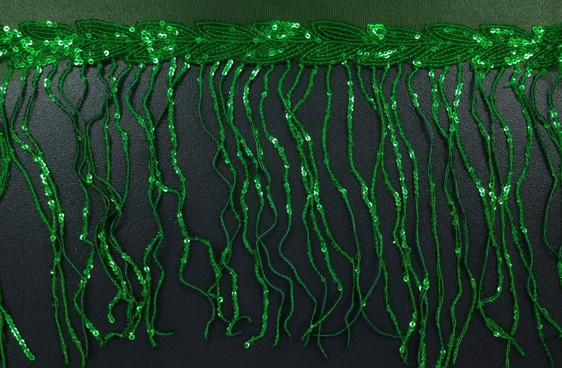 Sequin Fringe 20cm Emerald