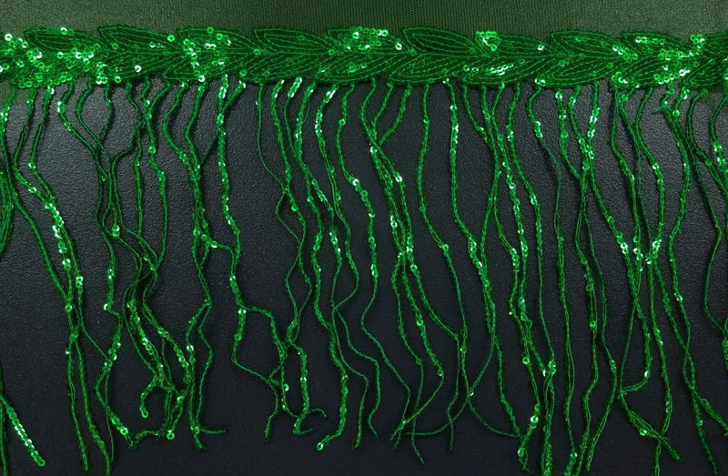 Sequin Fringe 20cm Emerald