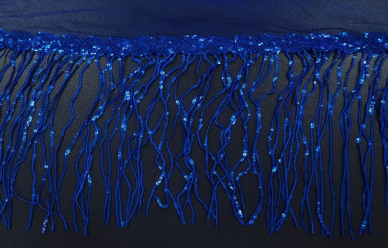 Sequin Fringe 20cm Royal