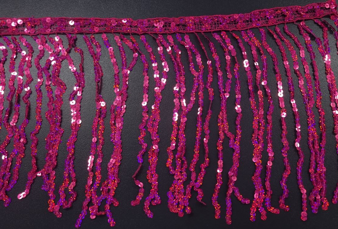 Sequin Fringe 30cm Pink