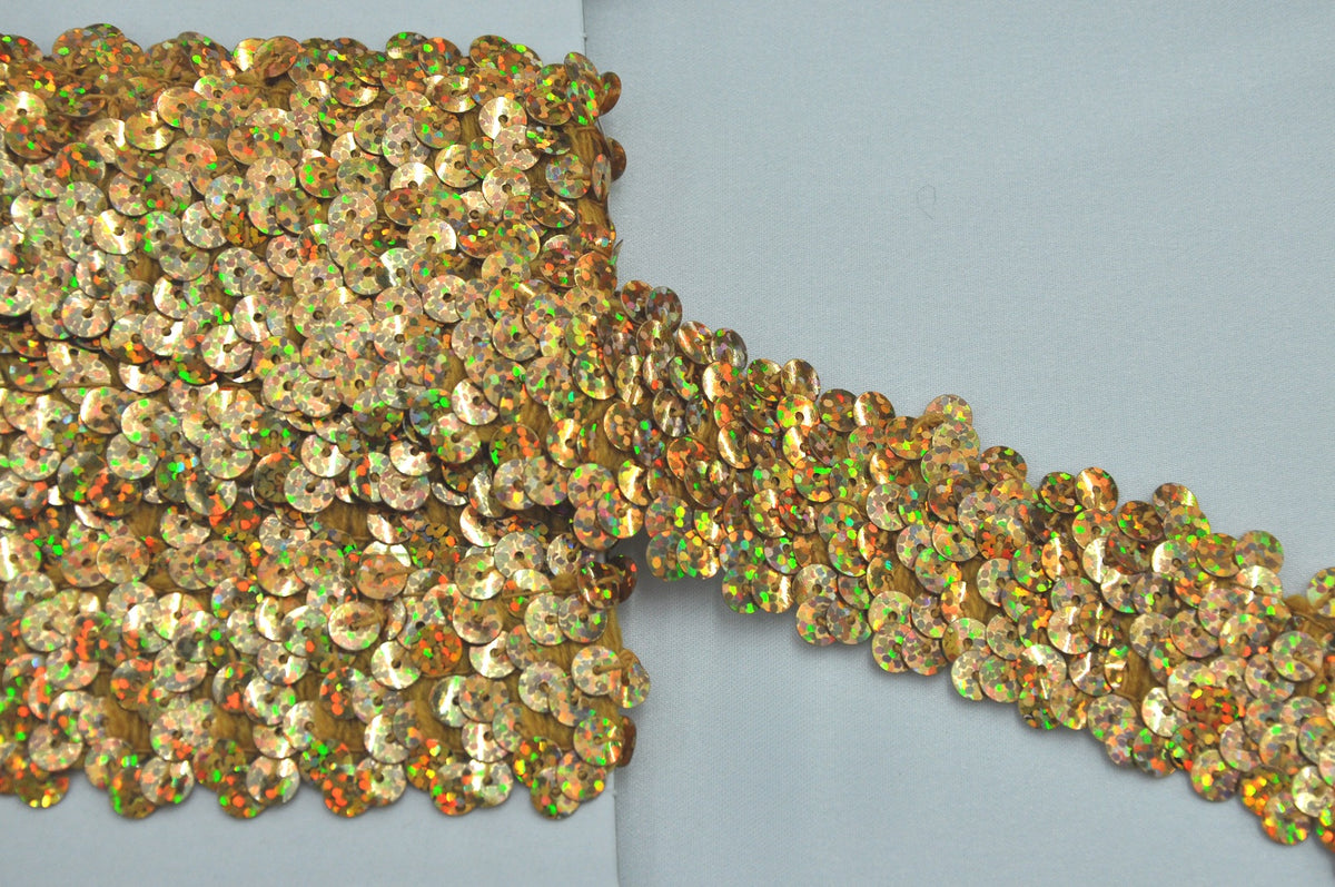 Sequin Gold Sparkle 3 Row