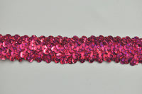 Sequin Pink Sparkle 3 Row 1