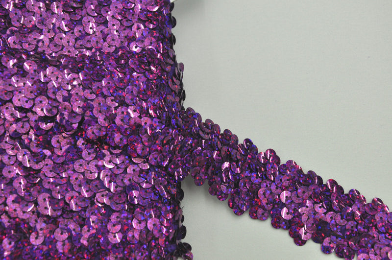 Sequin Purple Sparkle 3 Row