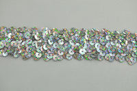 Sequin Silver Sparkle 3 Row 1