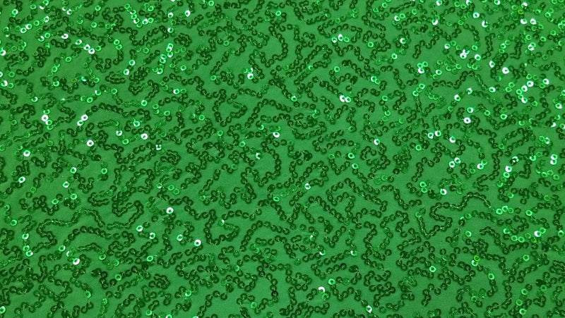 Sequin Swirl Kelly Green