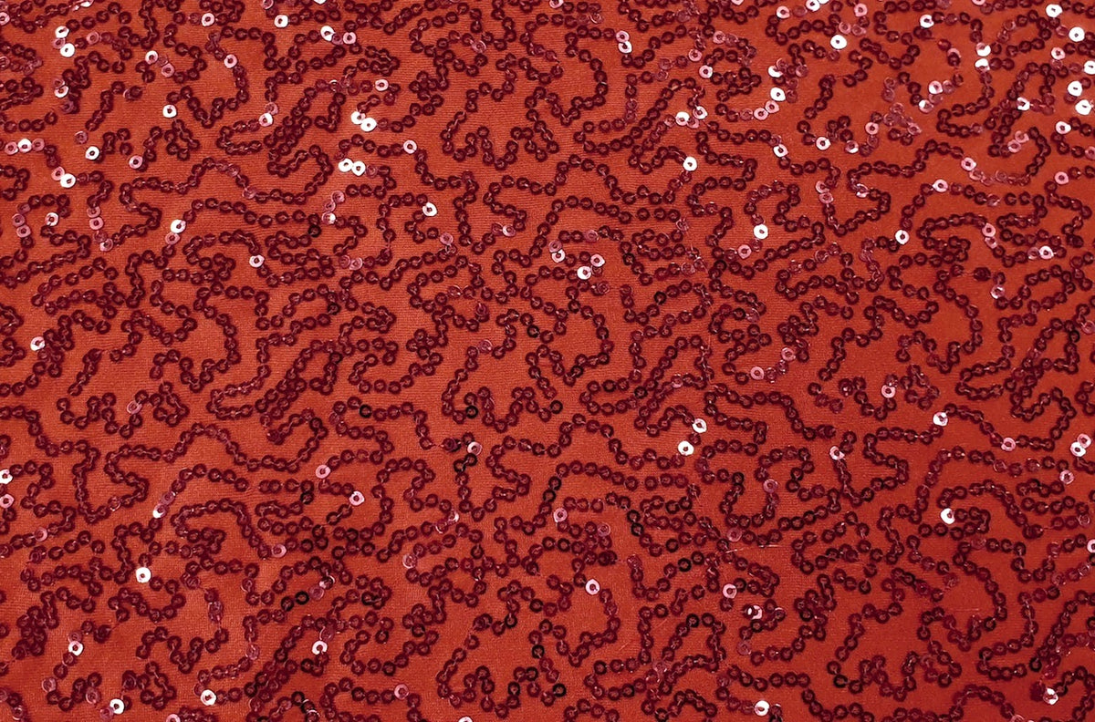 Sequin Swirl Red