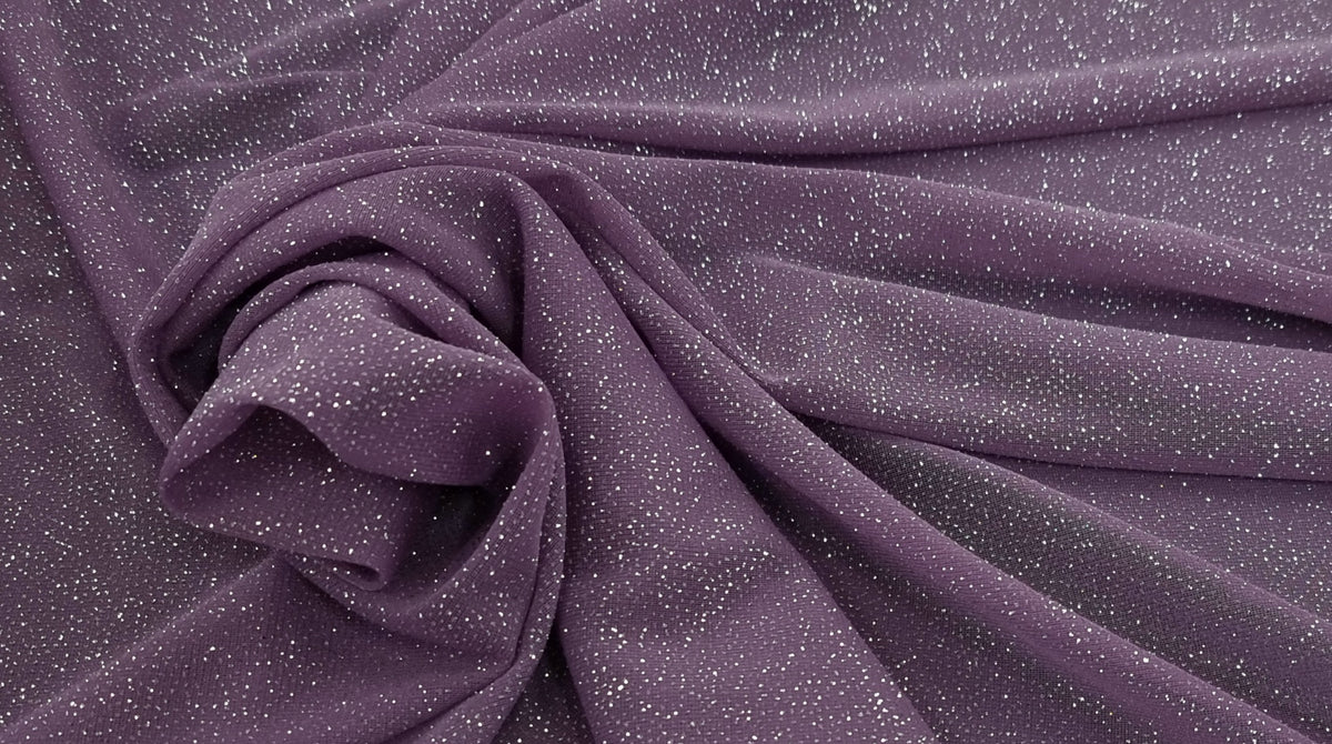 Stretch Glitter Chiffon Dahlia