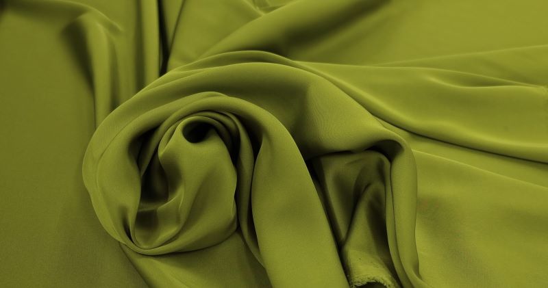 Stretch Satin Chiffon Pesto