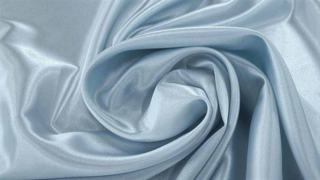 Stretch Satin Sky Blue