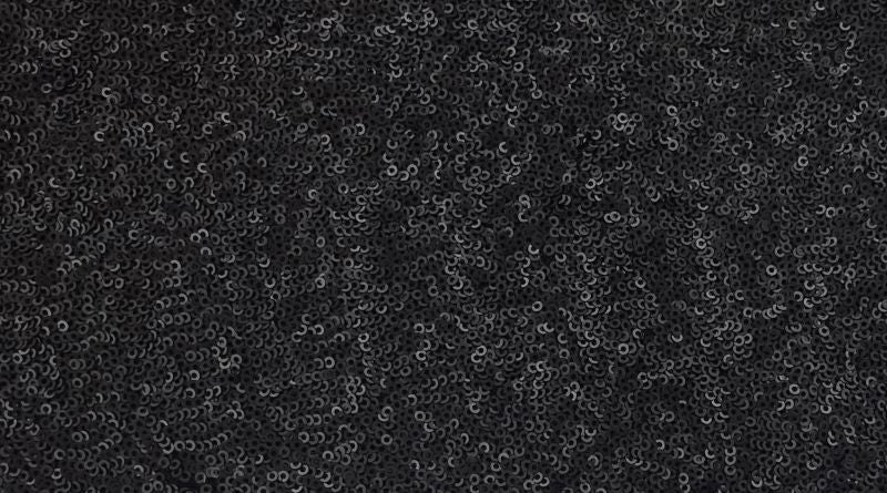 Stretch Sequin Matt Black