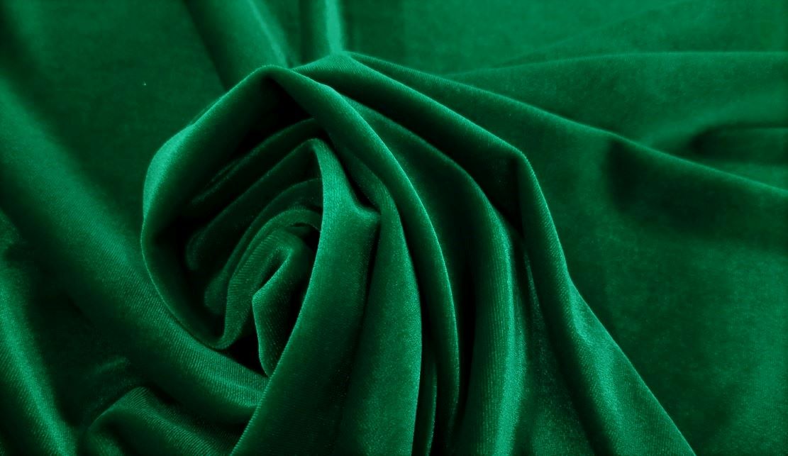 Stretch Velvet Emerald