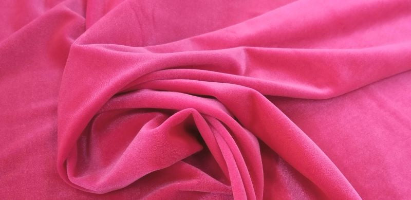 Stretch Velvet Hot Pink