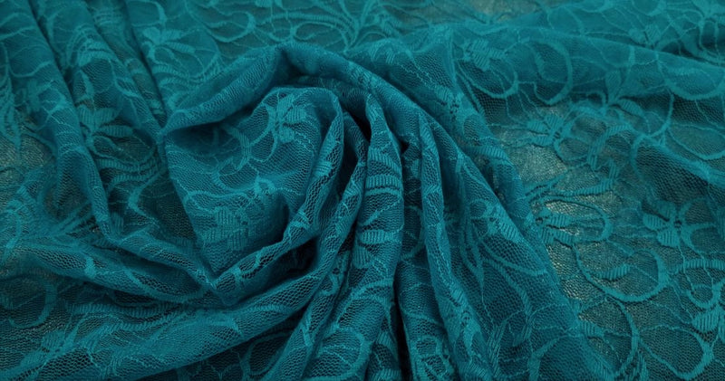 Stretch lace belle teal 3