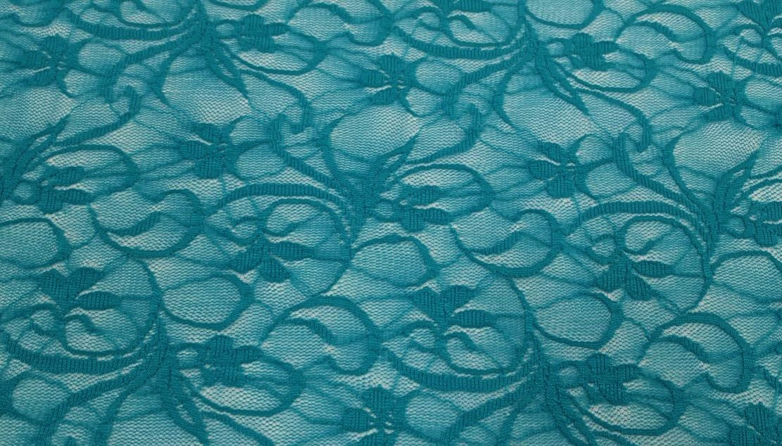 Stretch lace belle teal