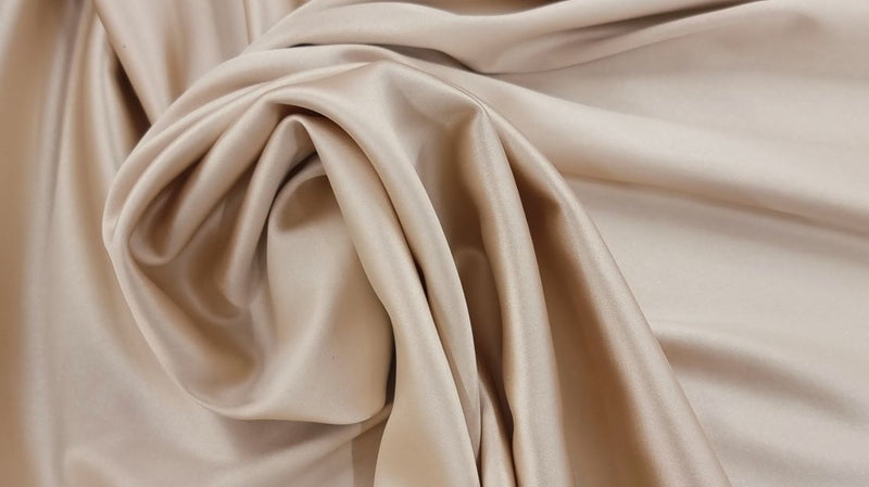 Stretch satin beige