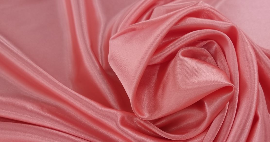 Stretch satin coral