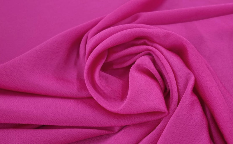 Stretch satin crepe neon pink