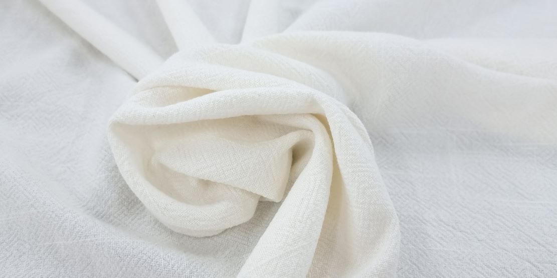 Textured Linen Blend Off White