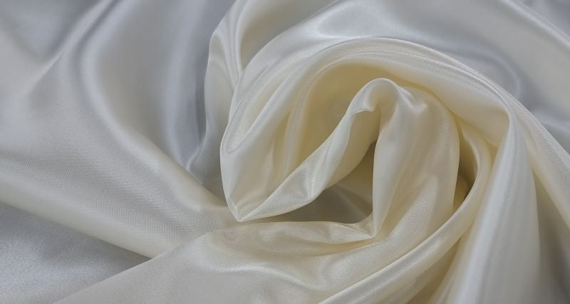 satin acetate lining ivory