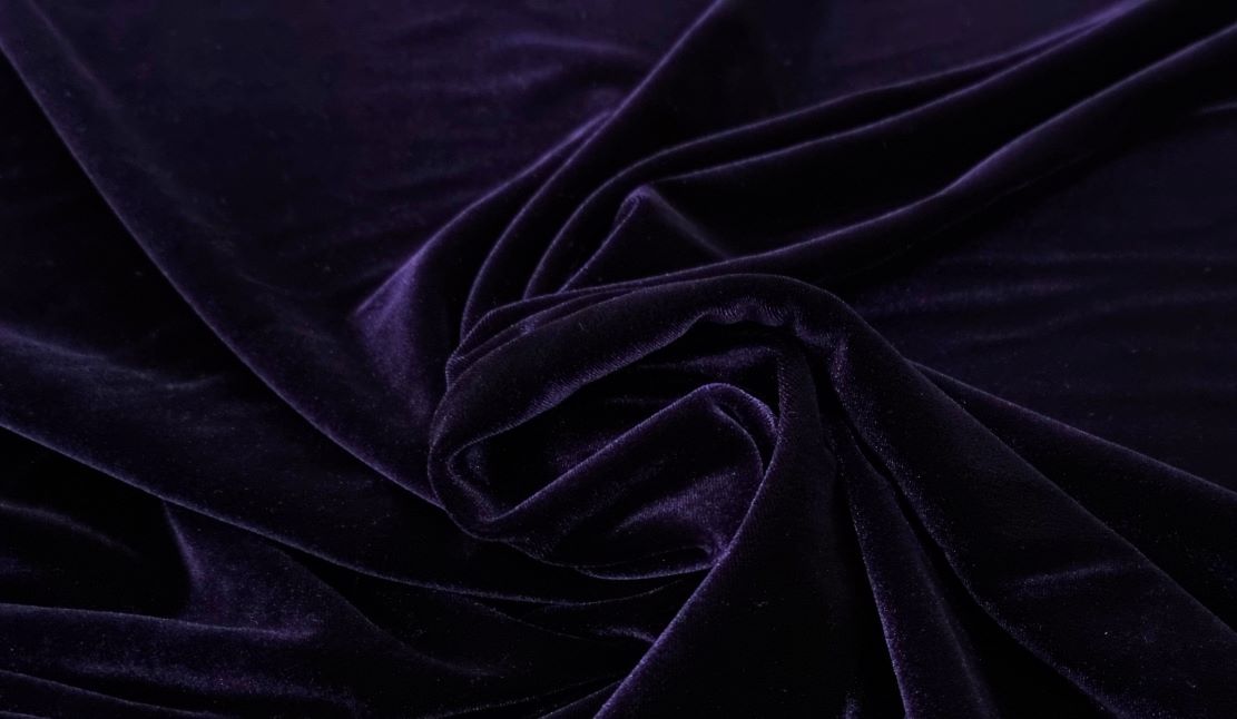 stretch velvet blackberry