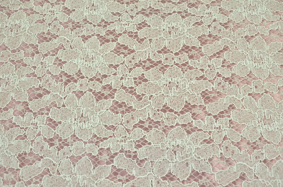 Corded Satin Back Lace Pink | DK Fabrics