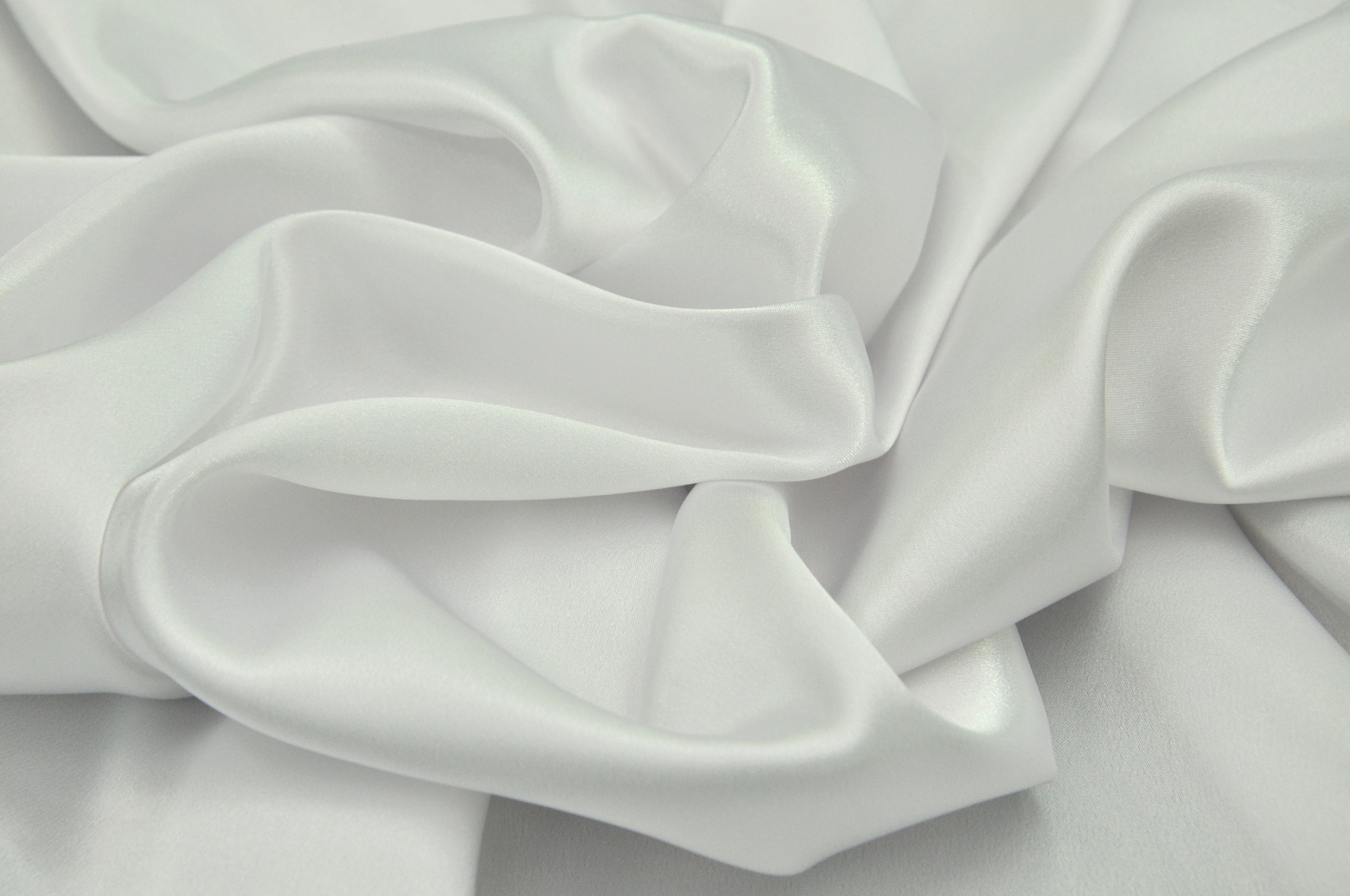 Stretch Satin White Dk Fabrics